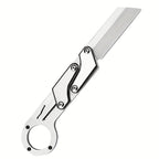 1pc, Multifunctional Folding Knife, Stainless Steel Pocket Knife, Creative Deformation Knife, Outdoor Survival Knife