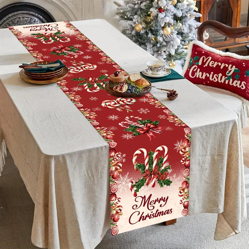 Christmas Gnome Table Runner Merry Christmas Decorations for Home 2025 Xmas Party Decor Navidad Natal Noel Gifts New Year 2026