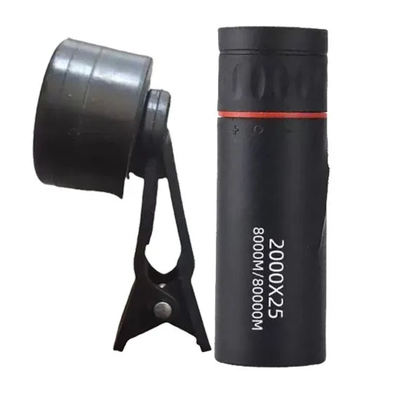 Telescopio monocular HD 2025 2000X25, compacto y portátil para viajes, senderismo, pesca, acampada, observación de estrellas, conciertos y observación de aves.