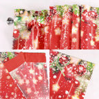 Christmas Curtain Valance Xmas Rod Pocket Window Treatment for Living Room Kitchen Bedroom Christmas Decorations For Home 2025