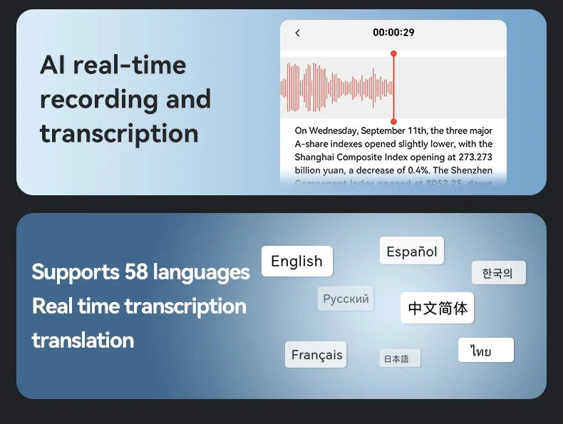 8-128GB AI ChatGPT-4 Intelligent Voice Recorder Audio App Phone Call Record Transcribe Summarize Voice to Text Conversion Device
