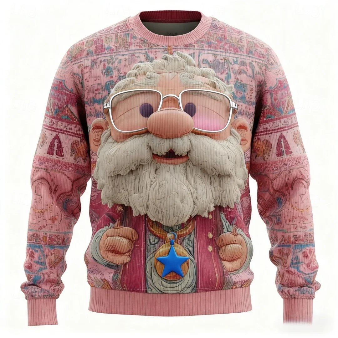 Christmas Santa Claus Pullovers Graphic 3D Print Autumn Fashion Sweatshirts Crew Neck Hoodies Men's and Women's Sweatshirts Tops