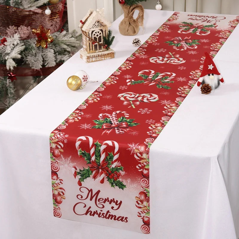 Christmas Gnome Table Runner Merry Christmas Decorations for Home 2025 Xmas Party Decor Navidad Natal Noel Gifts New Year 2026