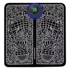 Foot Massage Pad Electric Sole Massage Tool USB Charging Convenient Fast Suitable for Home and Travel Black