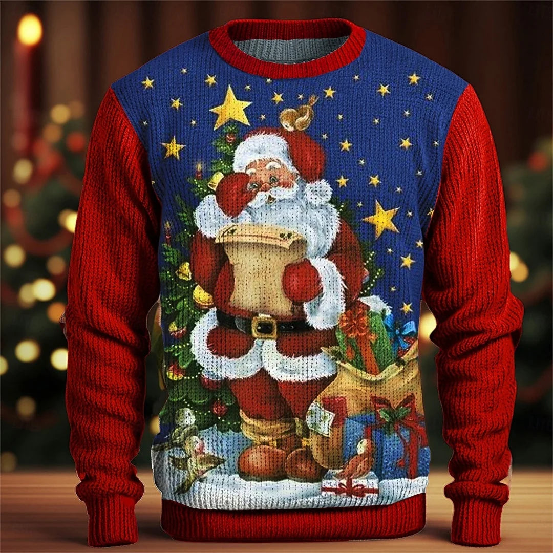 Christmas Santa Claus Pullovers Graphic 3D Print Autumn Fashion Sweatshirts Crew Neck Hoodies Men's and Women's Sweatshirts Tops