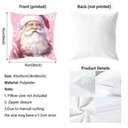 Christmas is cute and fun!Santa Claus & Snowman pattern on pillowcase New Year home decoration 2d flat printing