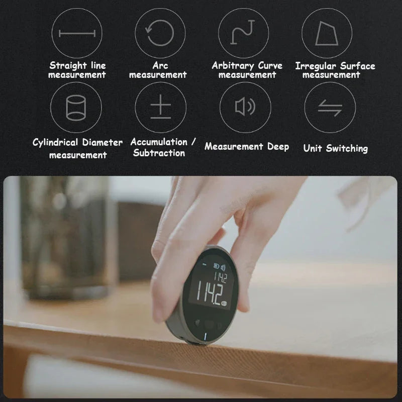 Xiaomi DUKA ATuMan Q Electric Ruler Distance Meter Tape HD LCD Screen Ruler Tools Tape Measure Rangefinder Mini Measuring Device