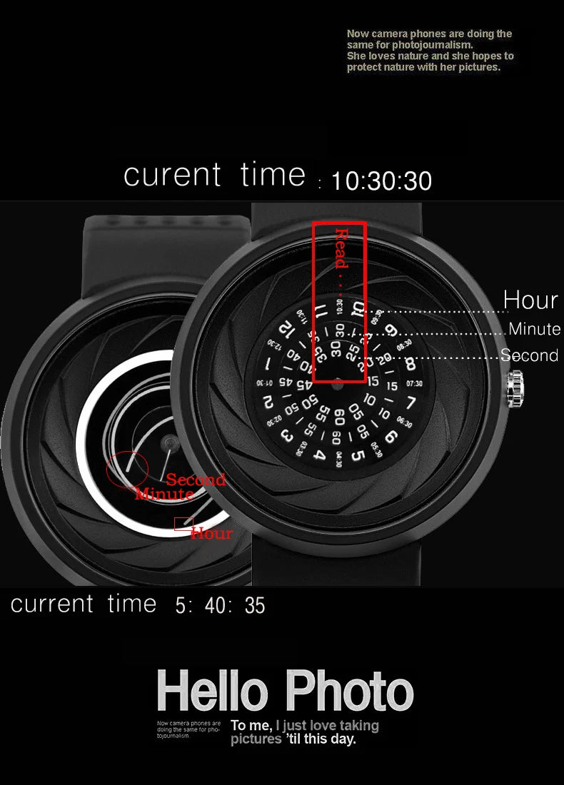 2023 men's gift Enmex creative industrial Lens and prism wristwatch coil design light sports fashion quartz watches