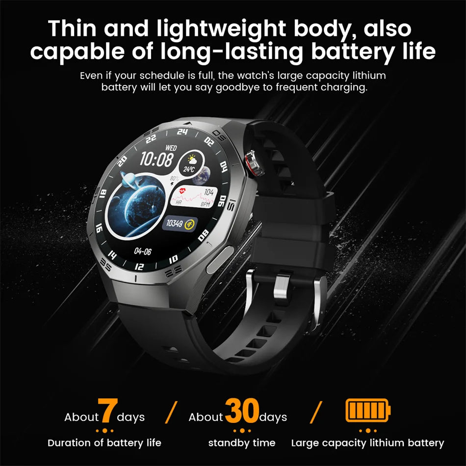 2025 New For Huawei Watch GT5Pro Military GPS Smart Watch Men Full Touch Screen Sport Fitness HealthTest Voice Call SmartWatch