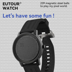 EUTOUR 2025 new magnetic fashion casual quartz watch simple men's watches silicone strap unisex watches