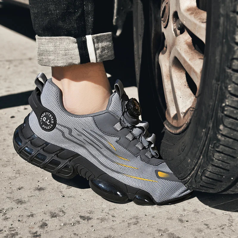 Men's Military Tactical Boots Army Boots Men Side Zipper Military Boots Men Anti-Slip Ankle Boots Work Safety Shoes Hiking Shoe