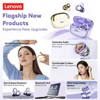 Lenovo LE302 Wireless Bluetooth 6.0 Headset Long Battery Life Sports Ear Clip Earphones HIFI Stereo Noise Cancelling Headphones