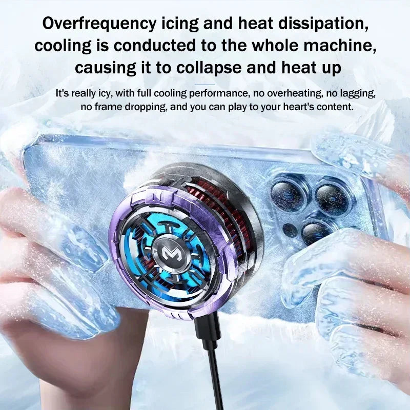 MEMO CX08 Pro Mobile Phone Semiconductor Magnetic/ Back-clip Frozen PUBG Game Cooler for IOS Android Universal Cooling Radiator