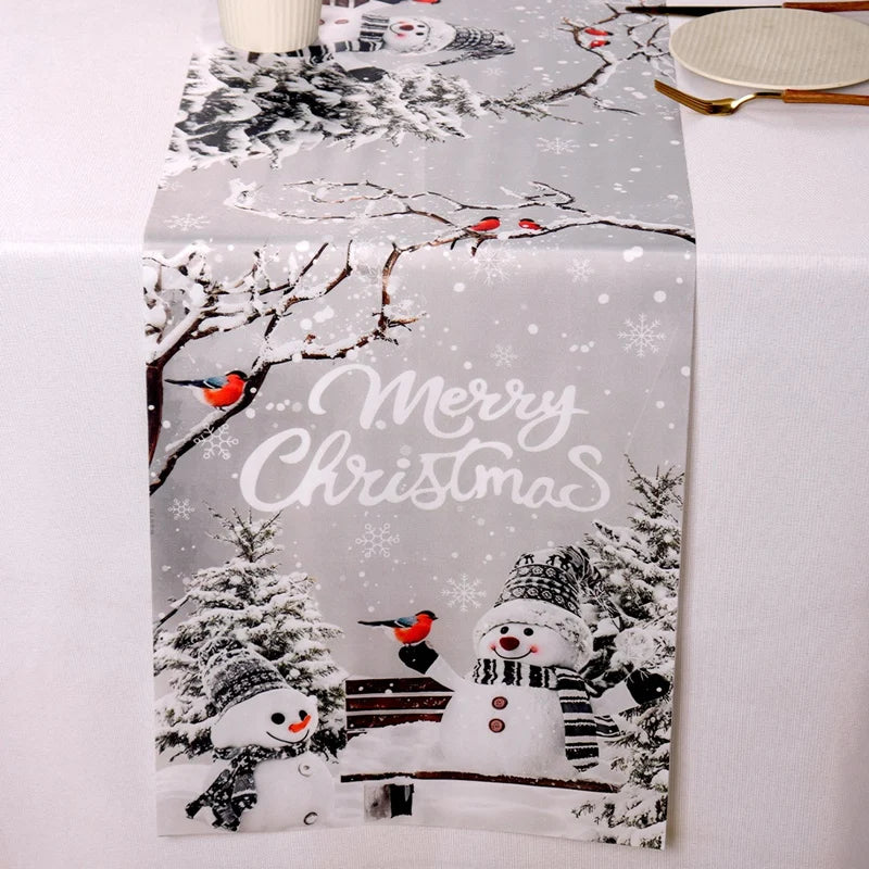 Christmas Gnome Table Runner Merry Christmas Decorations for Home 2025 Xmas Party Decor Navidad Natal Noel Gifts New Year 2026