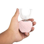 USB Rechargeable Sonic Electric Toothbrush 360 Degrees Intelligent Automatic Ultrasonic U-Shape with 4 Modes Timer + Blue Light