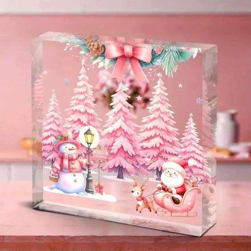 Cute Heart Shaped Christmas Decorations for Dining Table Desk Shelf Home Xmas Birthday Valentine Gifts for Mom Friend Girl