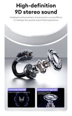 Lenovo LE302 Wireless Bluetooth 6.0 Headset Long Battery Life Sports Ear Clip Earphones HIFI Stereo Noise Cancelling Headphones