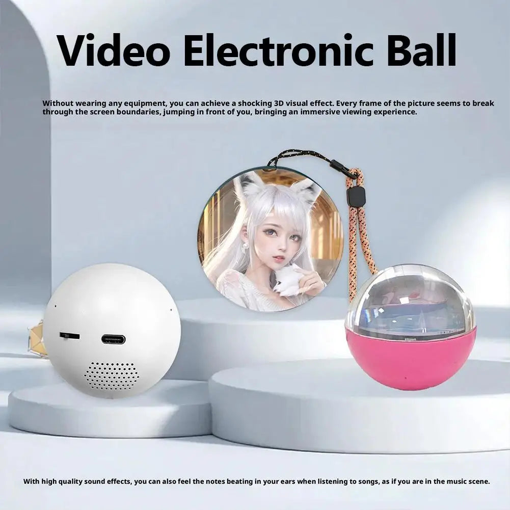 Customizable Video Glass Ball DIY Art Glass Ball Lamp Detachable Pixel Video Game - Screen Spherical And Sound Display, L3X7