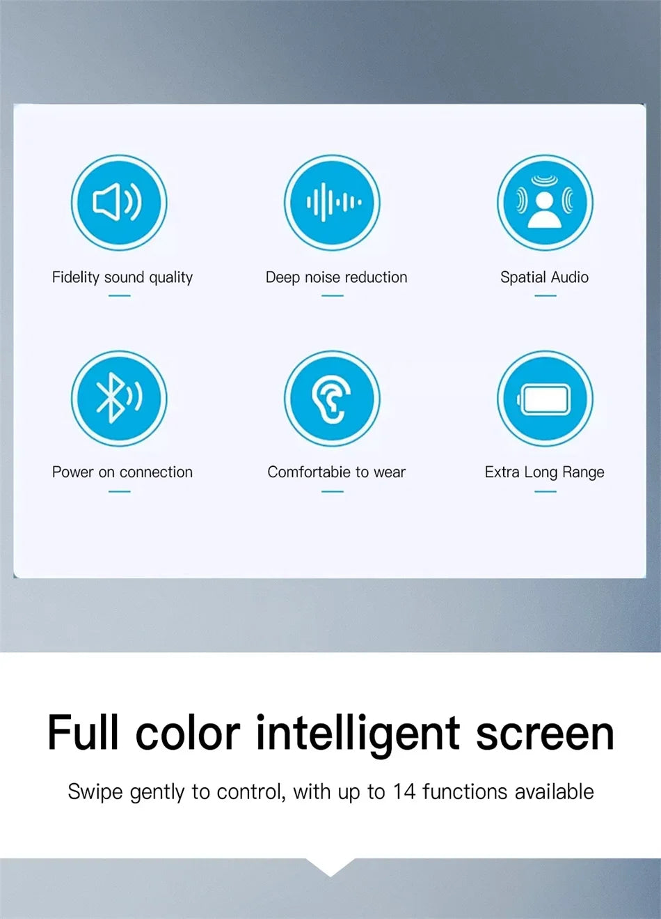 New Top A9pro Configuration Bluetooth Lcd Smart Color Screen Wireless Active Noise Reduction Super Long Battery Lifeheadset