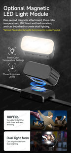 Handheld 3-Axis Gimbal Stabilizer for iPhone & Android, Anti-Shake Phone Holder with Tripod, for Vlogging & Video Recording