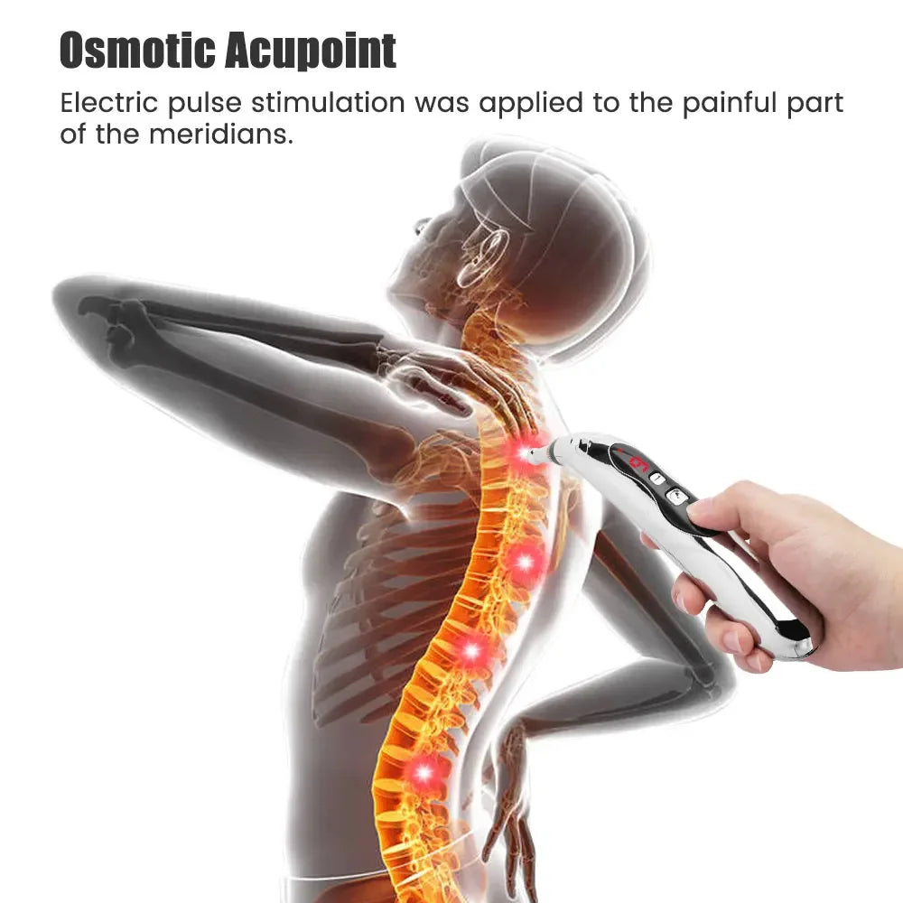 Rechargeable Acupuncture Pen 5/3 Heads Electric Muscle Pain Relief Relaxing Massage Pen Laser Energy Therapy Health Care Tool