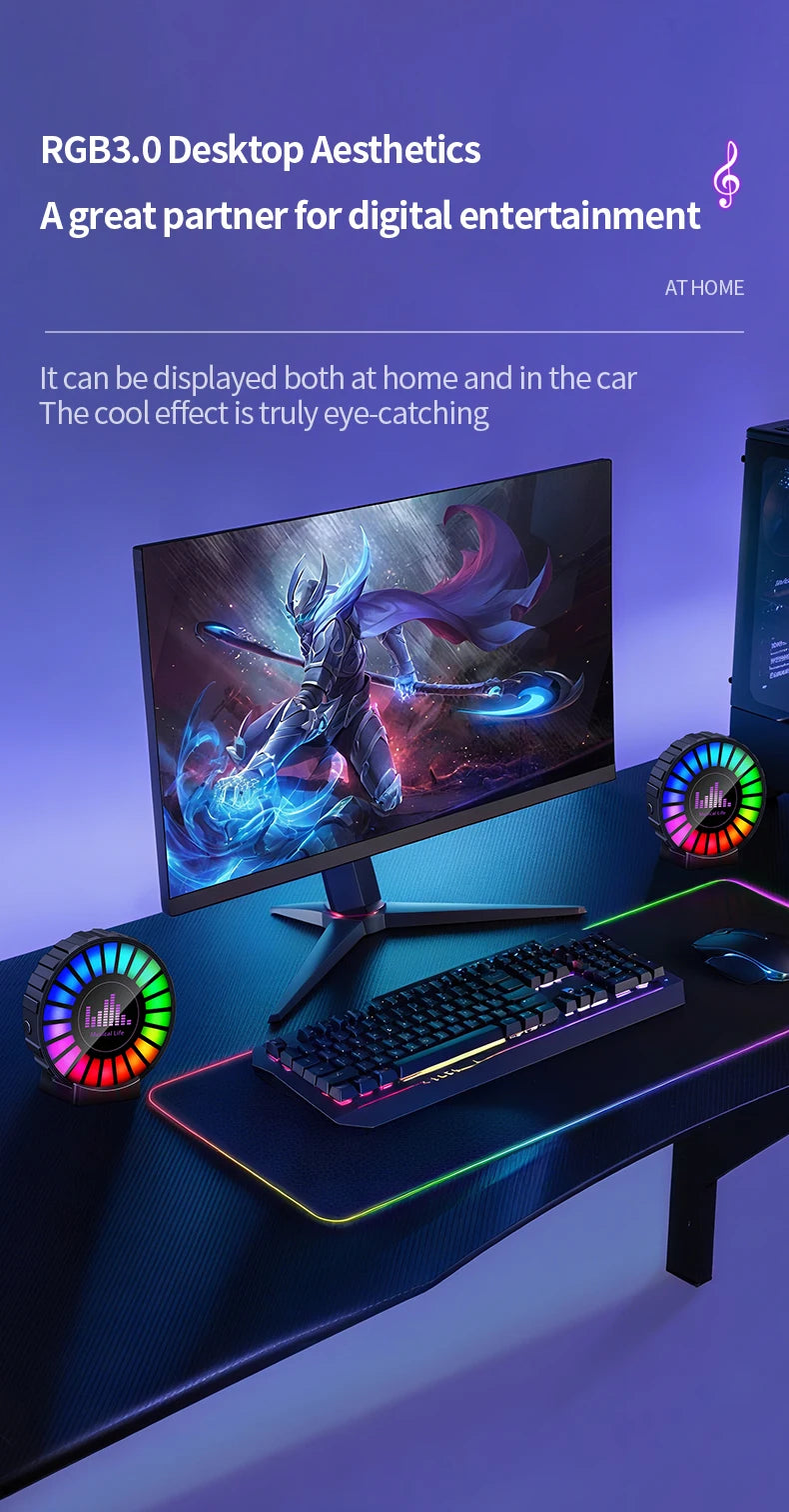 Automotive Atmosphere Light Air Outlet Rhythm Light Aromatherapy Pickup Light Automotive Air Outlet Decorative Light Colorful