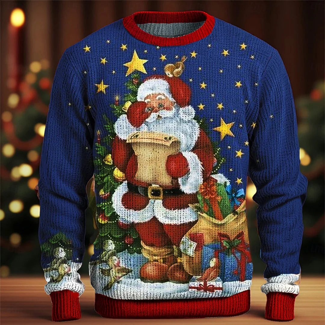 Christmas Santa Claus Pullovers Graphic 3D Print Autumn Fashion Sweatshirts Crew Neck Hoodies Men's and Women's Sweatshirts Tops