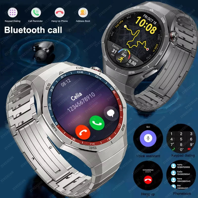 2025 New For Huawei Watch GT5Pro Military GPS Smart Watch Men Full Touch Screen Sport Fitness HealthTest Voice Call SmartWatch