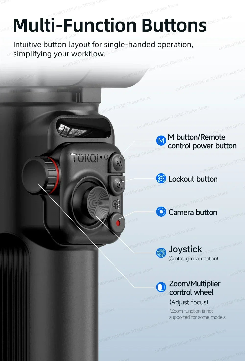 Handheld 3-Axis Gimbal Stabilizer for iPhone & Android, Anti-Shake Phone Holder with Tripod, for Vlogging & Video Recording