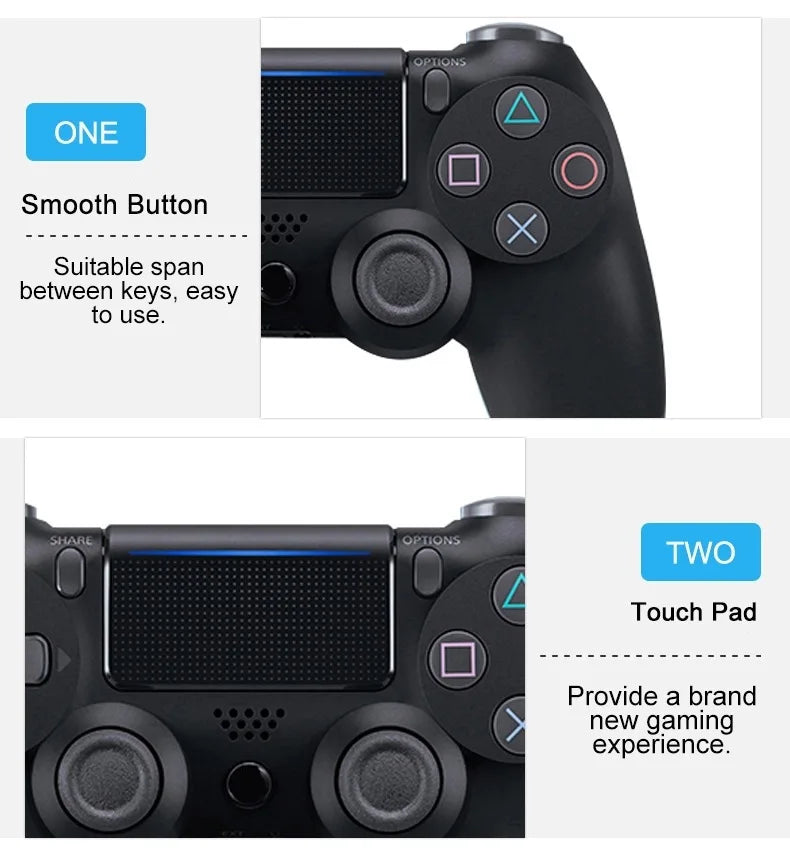 2025 New Game Controller for PS4/Slim/Pro Wireless Gamepad For PC Dual Vibration Joystick For IOS/Android