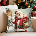 Christmas Decoration Throw Pillow Covers Santa Claus Snowman Elk Winter Holiday Decorative Pillowcases for Sofa Couch Home Decor