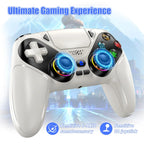 RGB Lights Wireless Controller For PS5/Playstation 5 Pro/Slim/PC Console Gamepads W/ Hall Effect Turbo Vibration Game Joystick