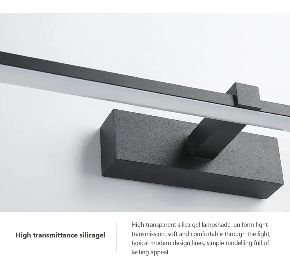 DINDALLED LED Bathroom Mirror Light, Modern Wall Sconce for Vanity Bedroom, Aluminum Home Decoration Line Lamp Fixture