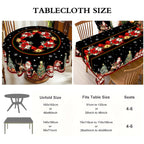Christmas Tablecloth Santa Snowman Table Cover Christmas Party Table Decorations for Home 2025 Navidad Notal Noel Xmas Ornaments