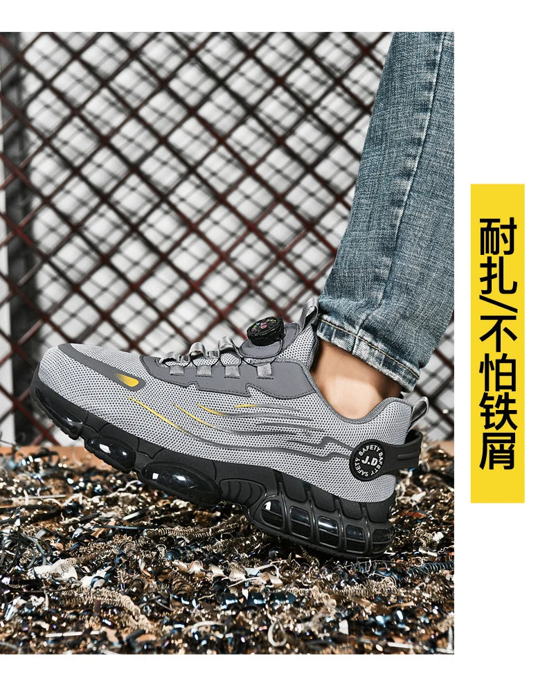 Men's Military Tactical Boots Army Boots Men Side Zipper Military Boots Men Anti-Slip Ankle Boots Work Safety Shoes Hiking Shoe