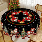 Christmas Tablecloth Santa Snowman Table Cover Christmas Party Table Decorations for Home 2025 Navidad Notal Noel Xmas Ornaments
