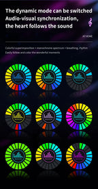 Automotive Atmosphere Light Air Outlet Rhythm Light Aromatherapy Pickup Light Automotive Air Outlet Decorative Light Colorful