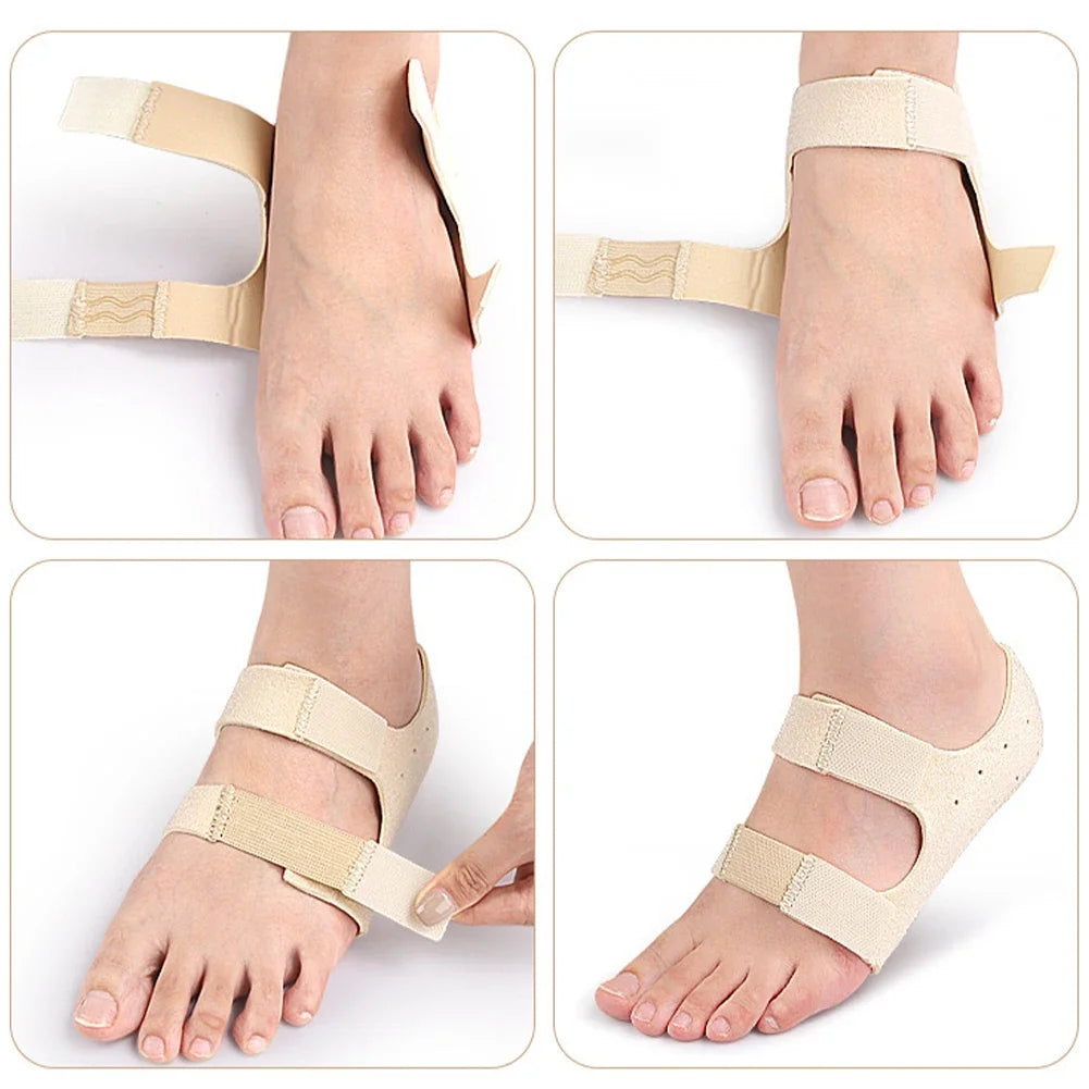 Foot Arch and Heel Protection Cover Shock Absorption Foot Protection Crack Prevention Height Correction Flat Arch Support Insole