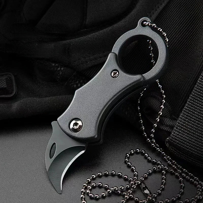 2024 New Outdoor Folding Knife EDC Key Fox Claw  Box Cutter Necklace Knife Camping Portable Self-defense Pocket Knife