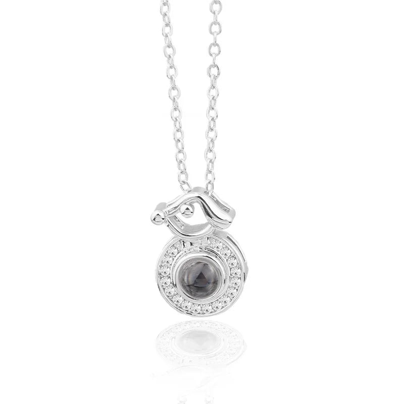 Projection Necklace 100 Languages I Love You Pendant Jewelry For Girlfriend Wife Lover Couple Creative Romantic Necklaces Gifts