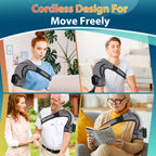 Electric Shoulder Brace 3 Gear Heated and Vibration Massage Shoulder Support Massage Belt Gifts for Parents Friends Health Care