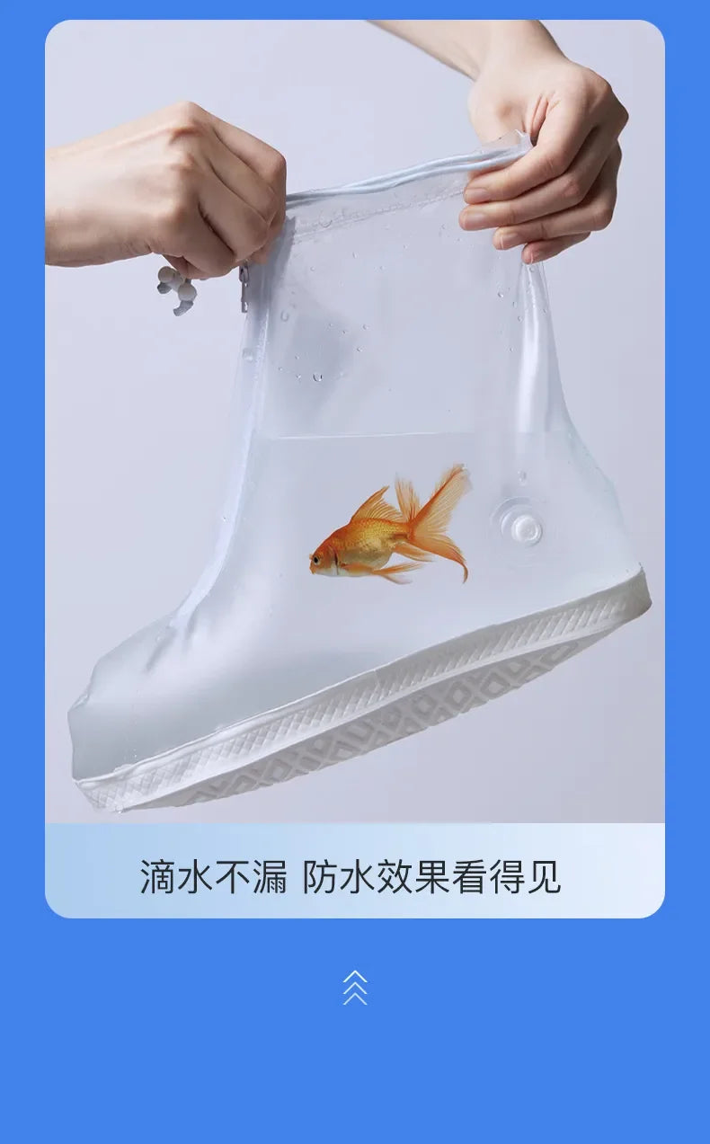 Silicone Waterproof Shoe Cover Unisex Shoes Protectors Rain Boots for Indoor Outdoor Rainy Reusable Quality non-slip shoe Cover