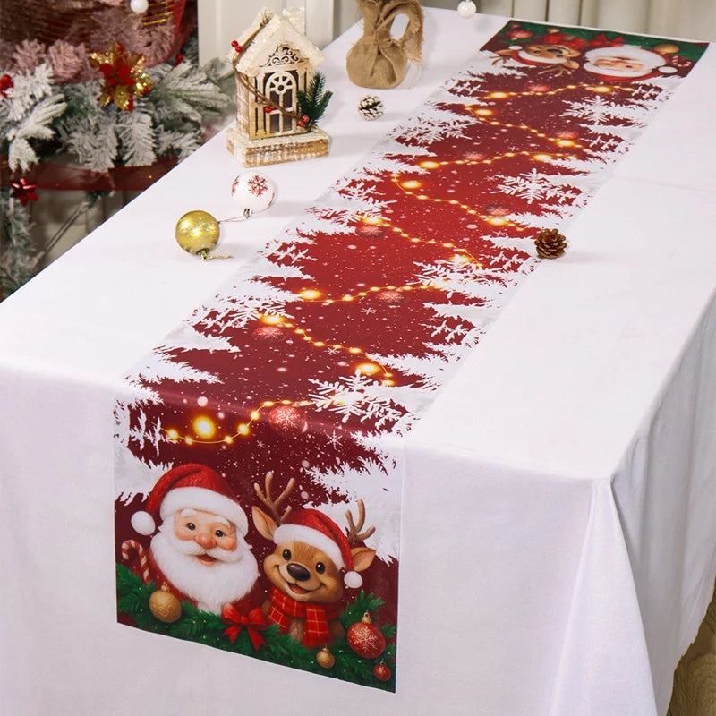 Christmas Gnome Table Runner Merry Christmas Decorations for Home 2025 Xmas Party Decor Navidad Natal Noel Gifts New Year 2026
