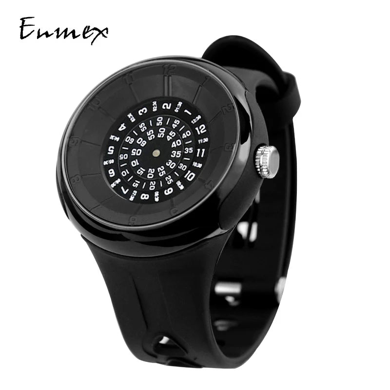 2023 men's gift Enmex creative industrial Lens and prism wristwatch coil design light sports fashion quartz watches