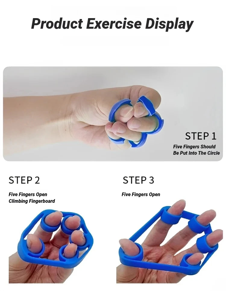 Silicone Five-Finger Training Hand Expanders Exerciser Wrist Stretcher Finger Gripper Expander Strength Rehabilitation Tensioner