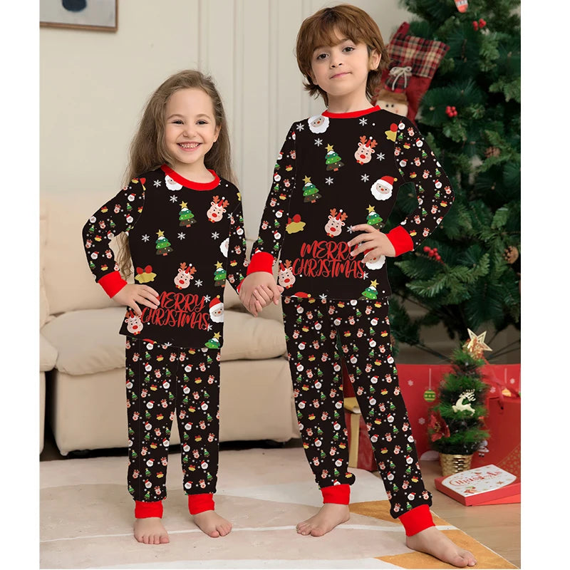 2025 Family Matching Christmas Pajamas Clothes Set Father Mother And Daughter Son Kids Matching Outfit Baby Girl Rompers Pyjamas