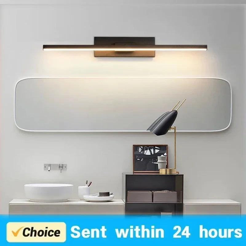 DINDALLED LED Bathroom Mirror Light, Modern Wall Sconce for Vanity Bedroom, Aluminum Home Decoration Line Lamp Fixture