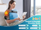 Electric Shoulder Brace 3 Gear Heated and Vibration Massage Shoulder Support Massage Belt Gifts for Parents Friends Health Care