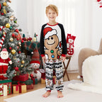 PatPat Christmas Family Matching Gingerbread Man Print Pajama Set With Drawstring Hood And Pockets
