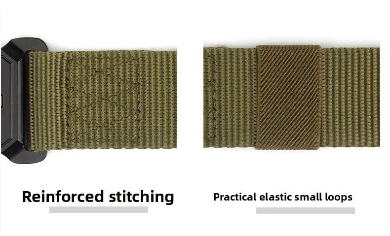 Tactical Waist Belt Durable Automatic Buckle Quick Release Elastic Belt Outdoor Adventure Training Belt Men's Trouser Belt Black